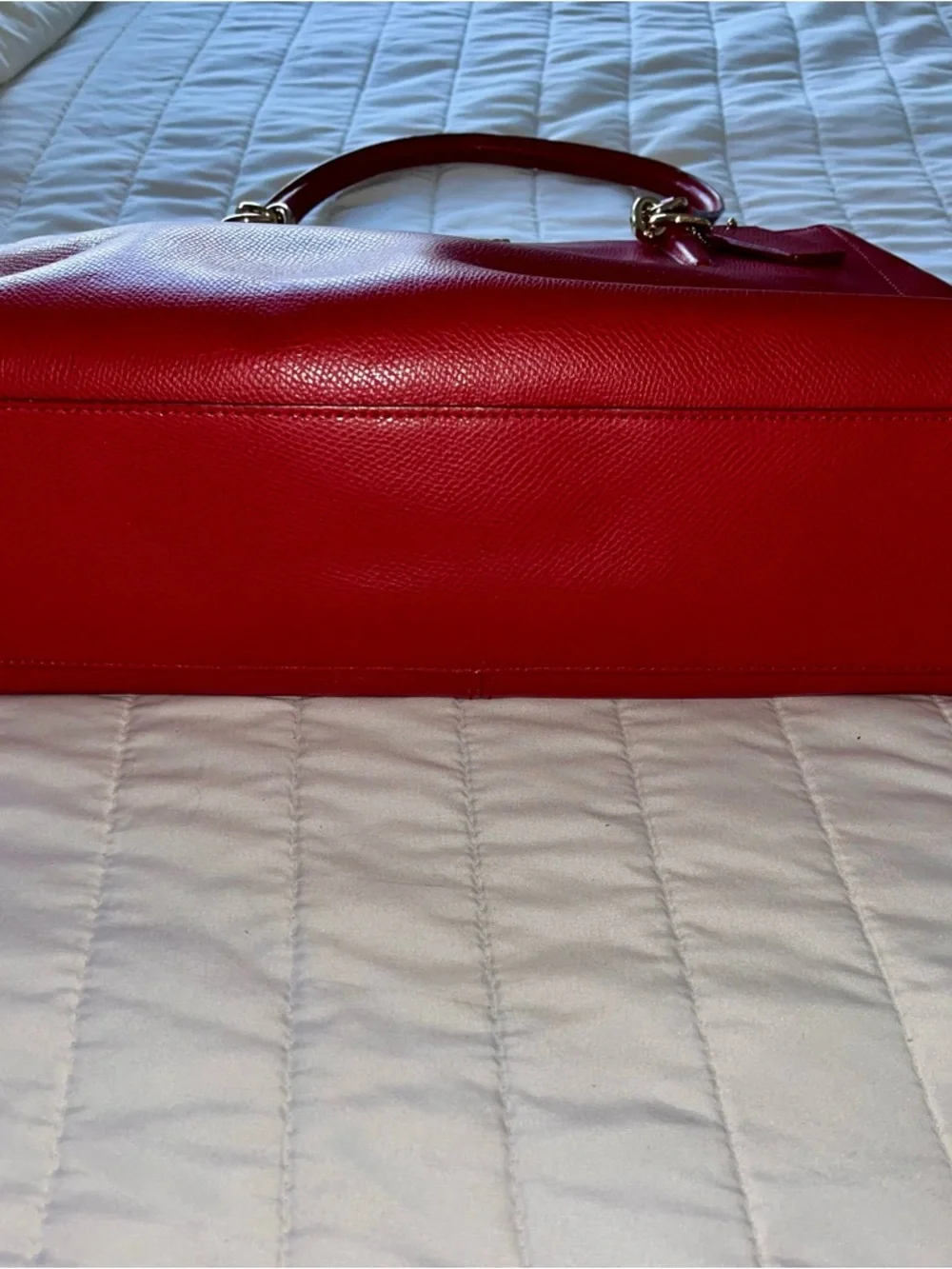 Vintage Coach Red Leather Satchel with Gold Hardware - Picture 7 of 13